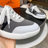 Hermès Beige Slip-On Sneakers - Heel Detail View