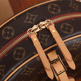  crossbody bag close-up of hardware and finish