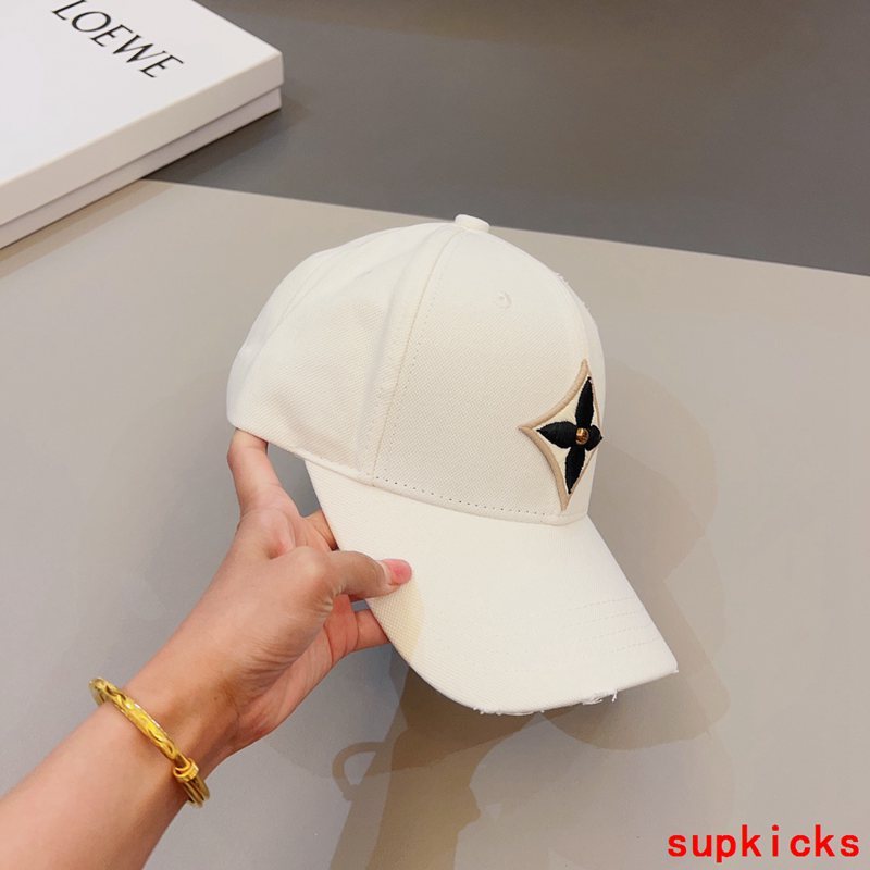 Close-up detail view of Louis Vuitton unisex cap