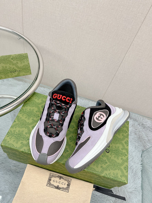 Gucci bold contrast luxury sneakers view 7 sleek tonal finish