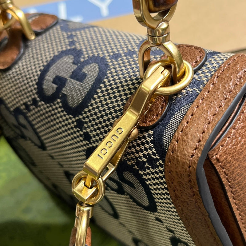 Back view of structured statement women's handbag – women's everyday handbag