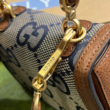 Back view of structured statement women's handbag – women's everyday handbag