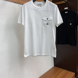 Front view of Moncler luxury clothing with contemporary cut