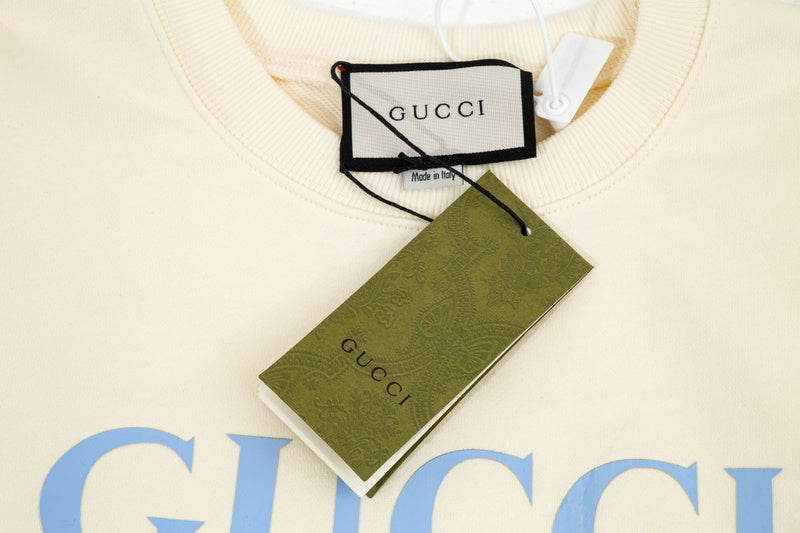 Full styled look of Gucci luxury clothing with relaxed-fit cut