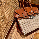  chic carryall bag detail view showing craftsmanship 14