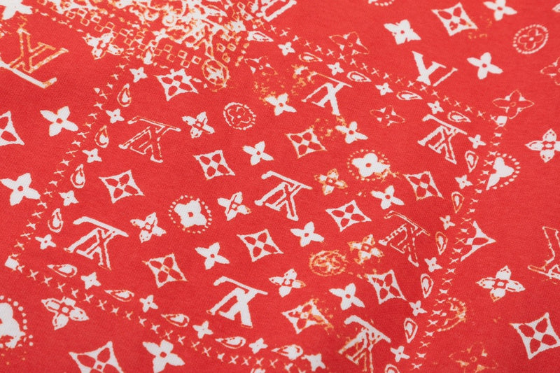 Full styled look of Louis Vuitton luxury clothing with signature branding