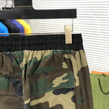 Close-up detail shot of Rhude luxury clothing with streetwear-inspired cut
