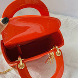 Front view of structured signature women's handbag – women's designer-style accessory