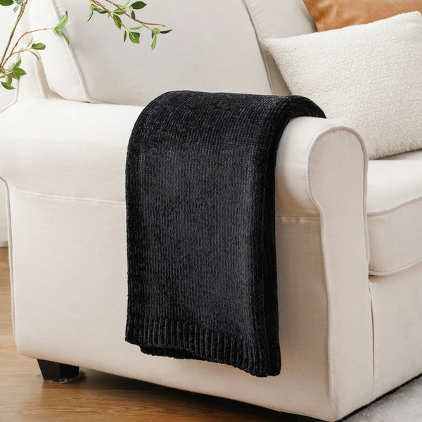 Black Chenille Throws for Couch