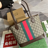 Side view of refined structured handbag