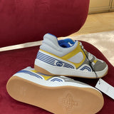 Side profile of Gucci bold contrast sneakers sleek tonal finish