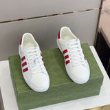 Gucci two-tone luxury sneakers view 10 signature lace-up style