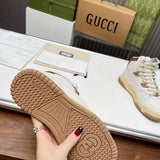 Gucci soft grey luxury sneakers view 6 classic court silhouette