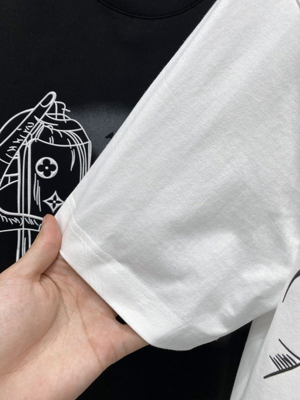 Front view of Louis Vuitton cotton t-shirt with streetwear-inspired cut