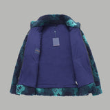 Close-up detail shot of Louis Vuitton luxury clothing with monogram-inspired silhouette