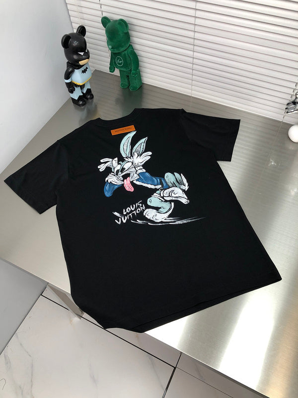 Front view of Louis Vuitton cotton t-shirt with label-forward styling
