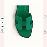 Hermès Black Block Heel Sandals - Angled View