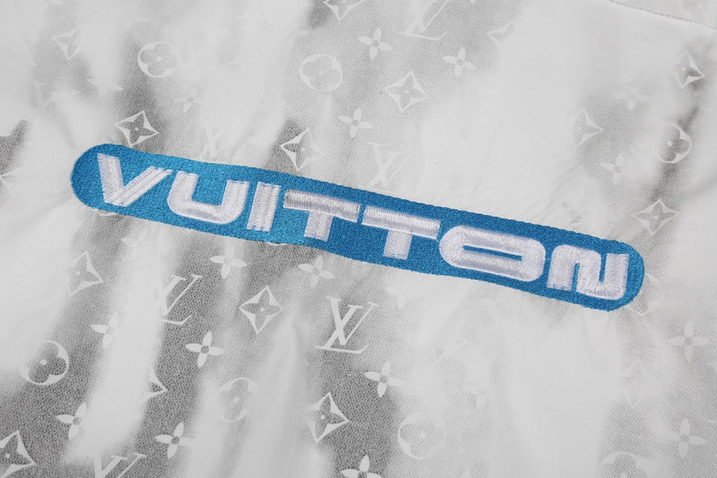 Back view of Louis Vuitton luxury clothing with logo-detail design