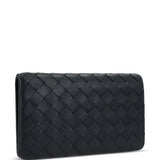Close-up of Bottega Veneta wallets hardware and fine stitching