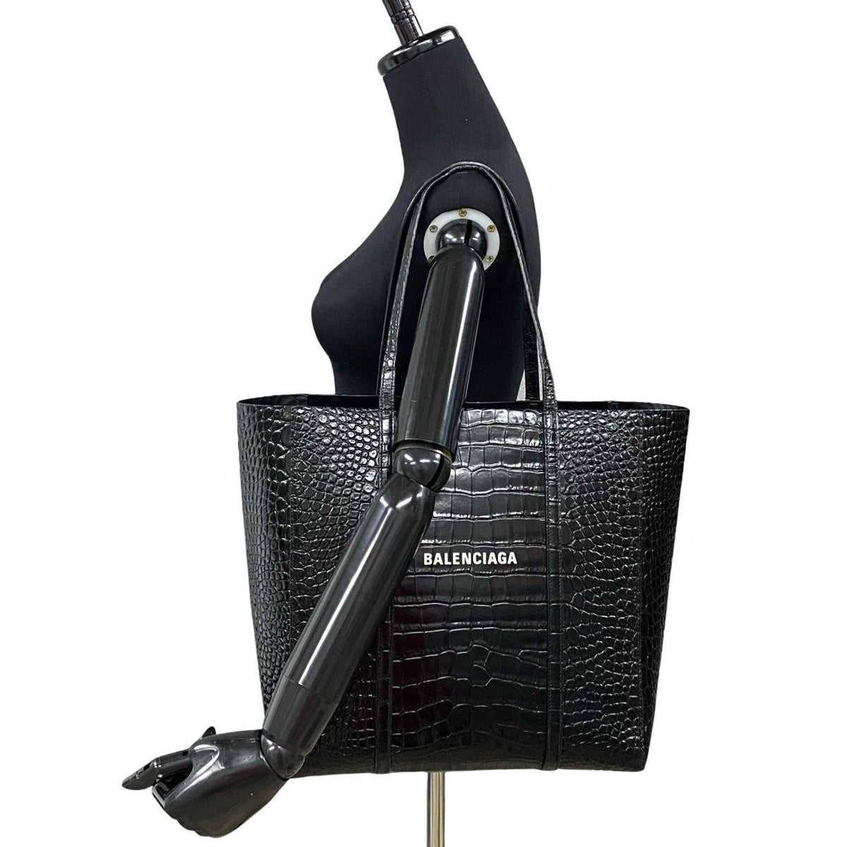 Balenciaga designer tote bag leather closeup detail