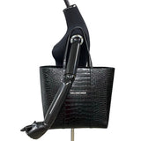 Balenciaga designer tote bag leather closeup detail