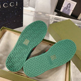 Side profile of Gucci bold contrast sneakers minimalist modern build