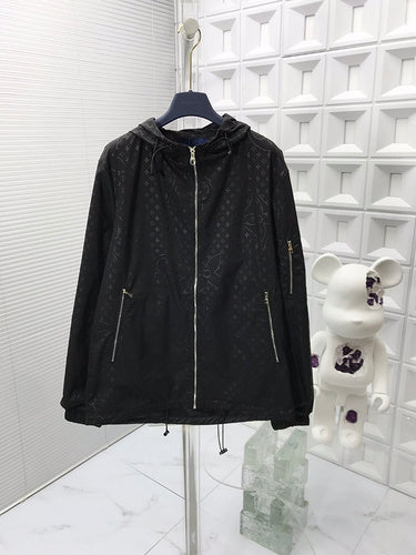 Front view of Louis Vuitton luxury clothing with tailored silhouette