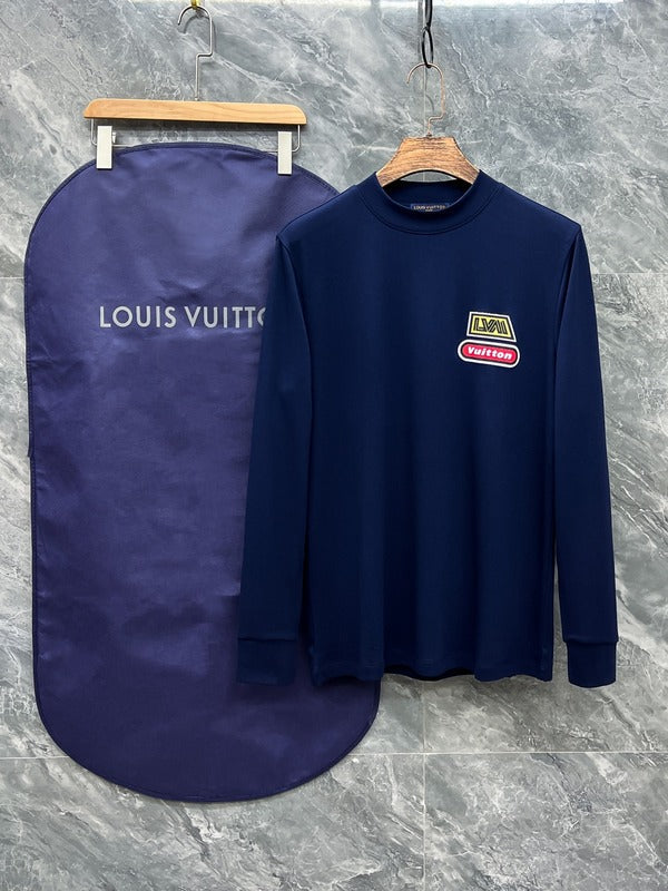 Front view of Louis Vuitton luxury clothing with streetwear-inspired cut