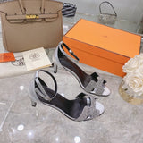 Hermes shoes Style 370 - close-up of premium designer craftsmanship (additional angle)