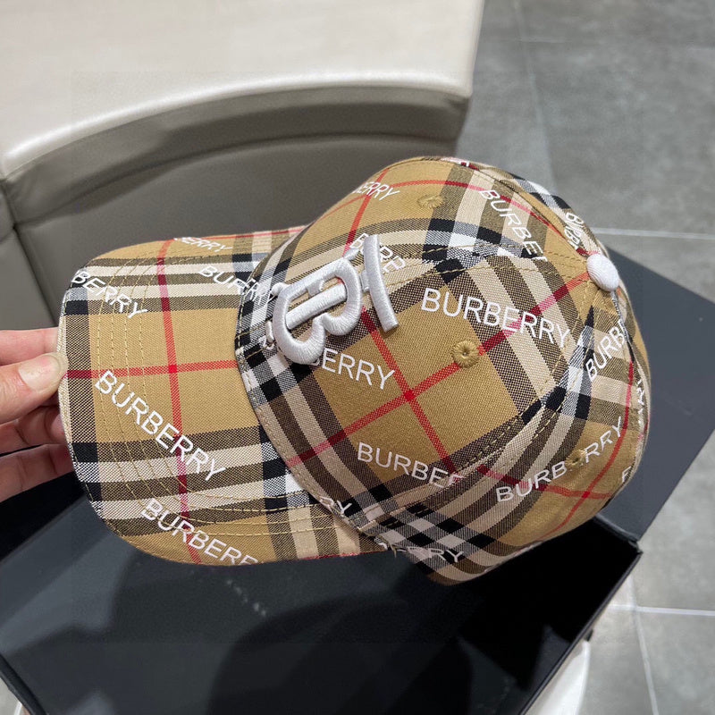 Side view of Burberry unisex cap