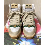 Gucci muted earth tones luxury sneakers view 10 retro runner design