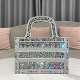 Close-up detail of polished structured women's handbag – women's luxury handbag