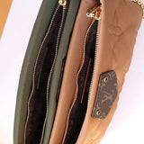 Top view of classic sleek women's handbag – women's statement bag