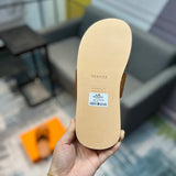 Hermès Beige Loafer Flats - Side Profile View