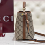 Gucci Emblem Mini Bucket Bag – luxury designer bucket bag at Bellvora