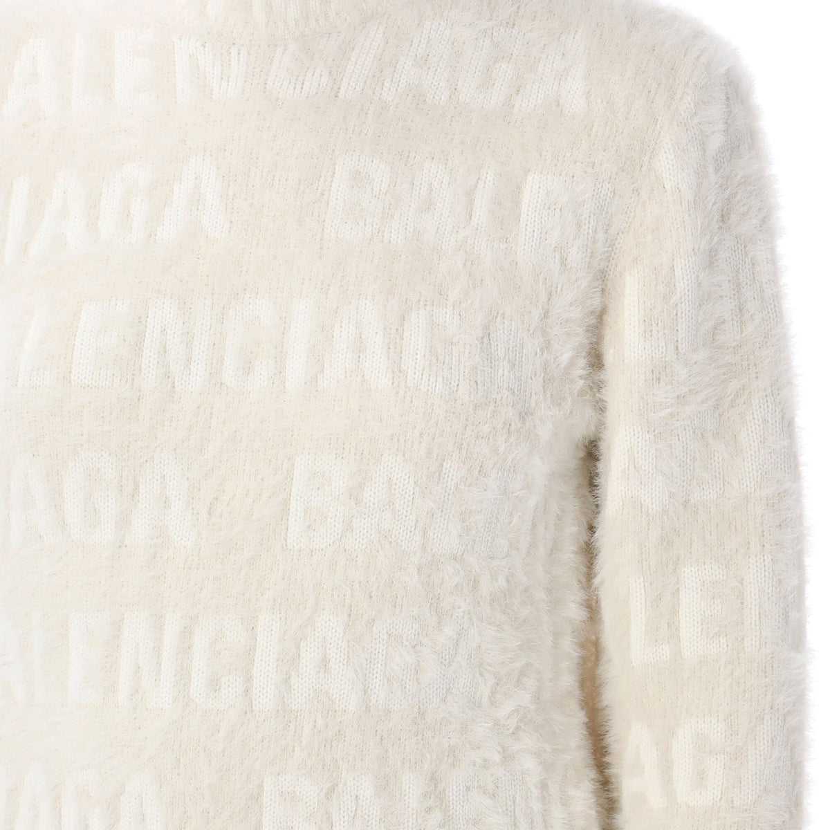 Balenciaga Sweaters- BALENCIAGA Furry Fitted Wool Blend Sweater Premium Casual Designer Knitwear