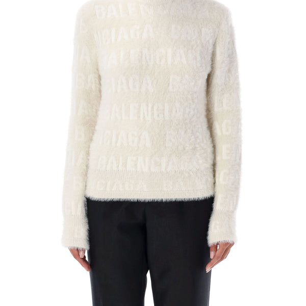 Balenciaga Sweaters? BALENCIAGA Furry Fitted Wool Blend Sweater Luxury Designer Knit Sweater