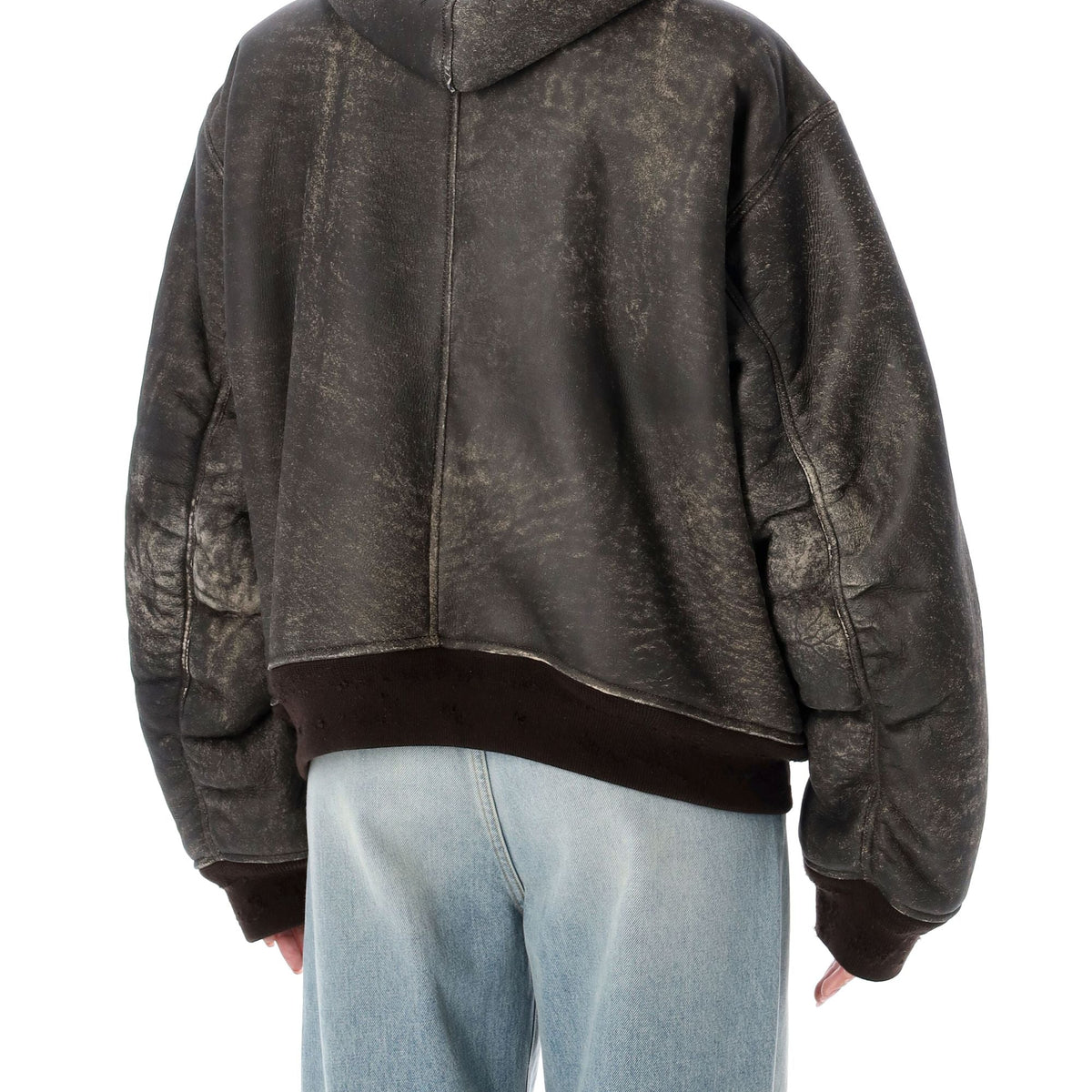 Balenciaga Jackets- BALENCIAGA Hooded Shearling Bomber Jacket - Size 34 Premium Casual Designer Jacket