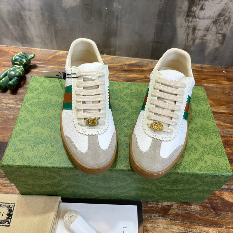 Gucci sneakers detailed view showing premium designer craftsmanship