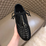 Elegant Faux Leather Shoes - Refined Silhouette | Women's Everyday Fashion Shoes #45 - alternate angle view (image 8) of designer-inspired shoes