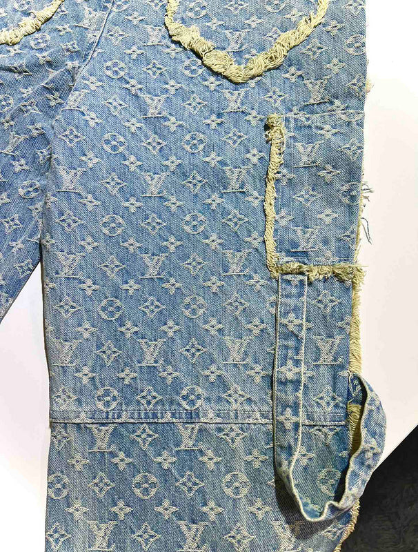 Side profile of Louis Vuitton luxury clothing with relaxed-fit cut