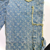 Side profile of Louis Vuitton luxury clothing with relaxed-fit cut