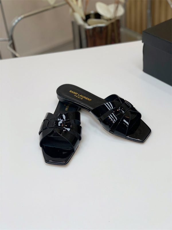 Saint Laurent luxury shoes close-up — premium authentic designer style