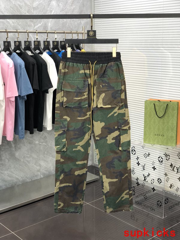 Front view of Rhude luxury clothing with streetwear-inspired cut