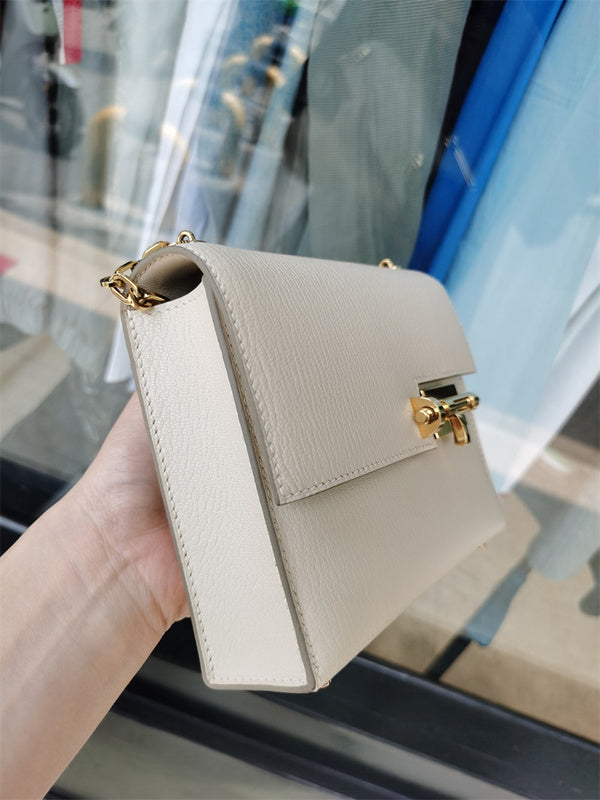  Clean-Lined structured bag carried on shoulder