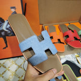 Hermès Red Espadrille Wedge Sandals - Sole Detail View