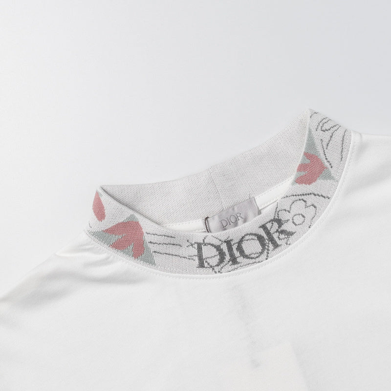 Close-up detail shot of Louis Vuitton cotton t-shirt with contemporary cut