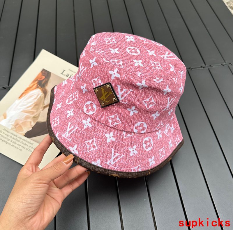 Close-up detail view of Louis Vuitton unisex cap