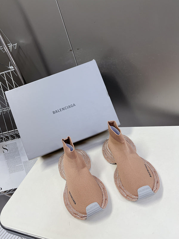 Balenciaga Beige Classic Ballet Flats - Back View