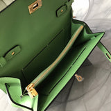 Side view of chic structured handbag